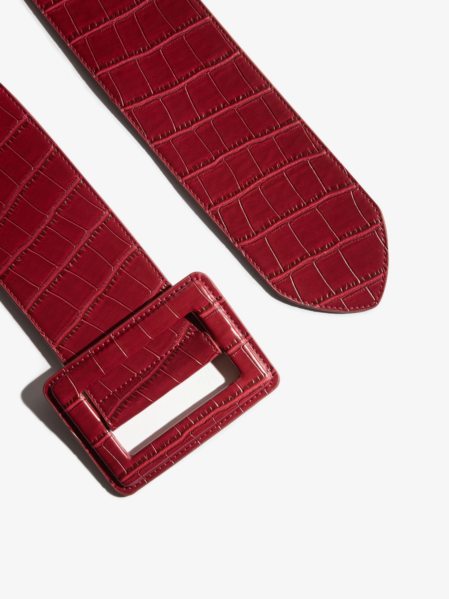 Bordeauxrood - Lipsy Wide Buckle Belt