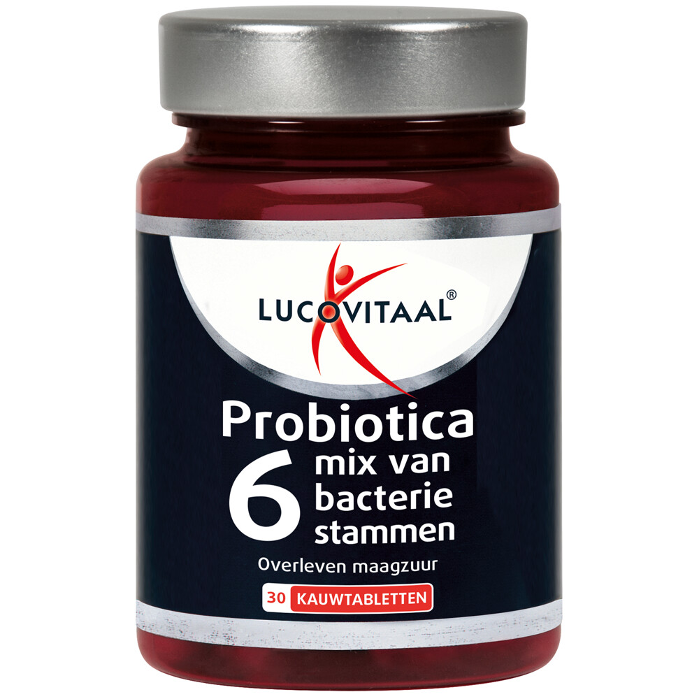 2x Lucovitaal Probiotica Mix van 6 Bacteriënstammen30 kauwtabletten