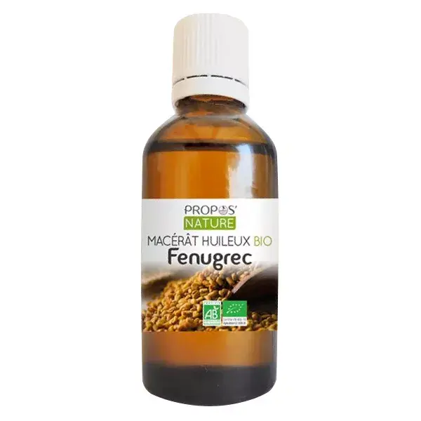Óleo de feno-grego orgânico macerado para aromaterapia Propos' Nature 50ml