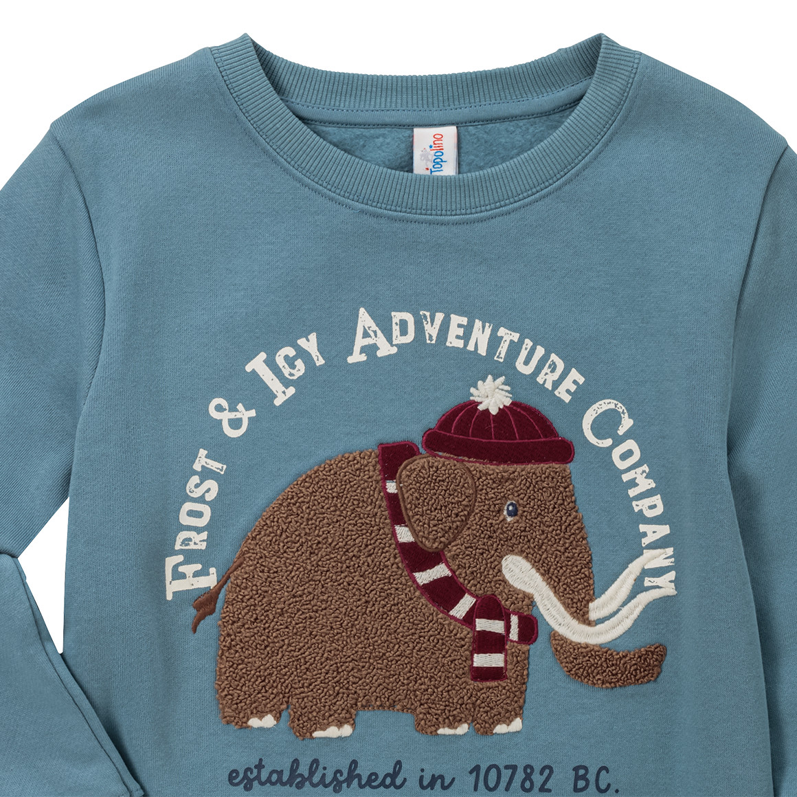 Topolino Kinder Sweatshirt mit Frottee-Applikation blau