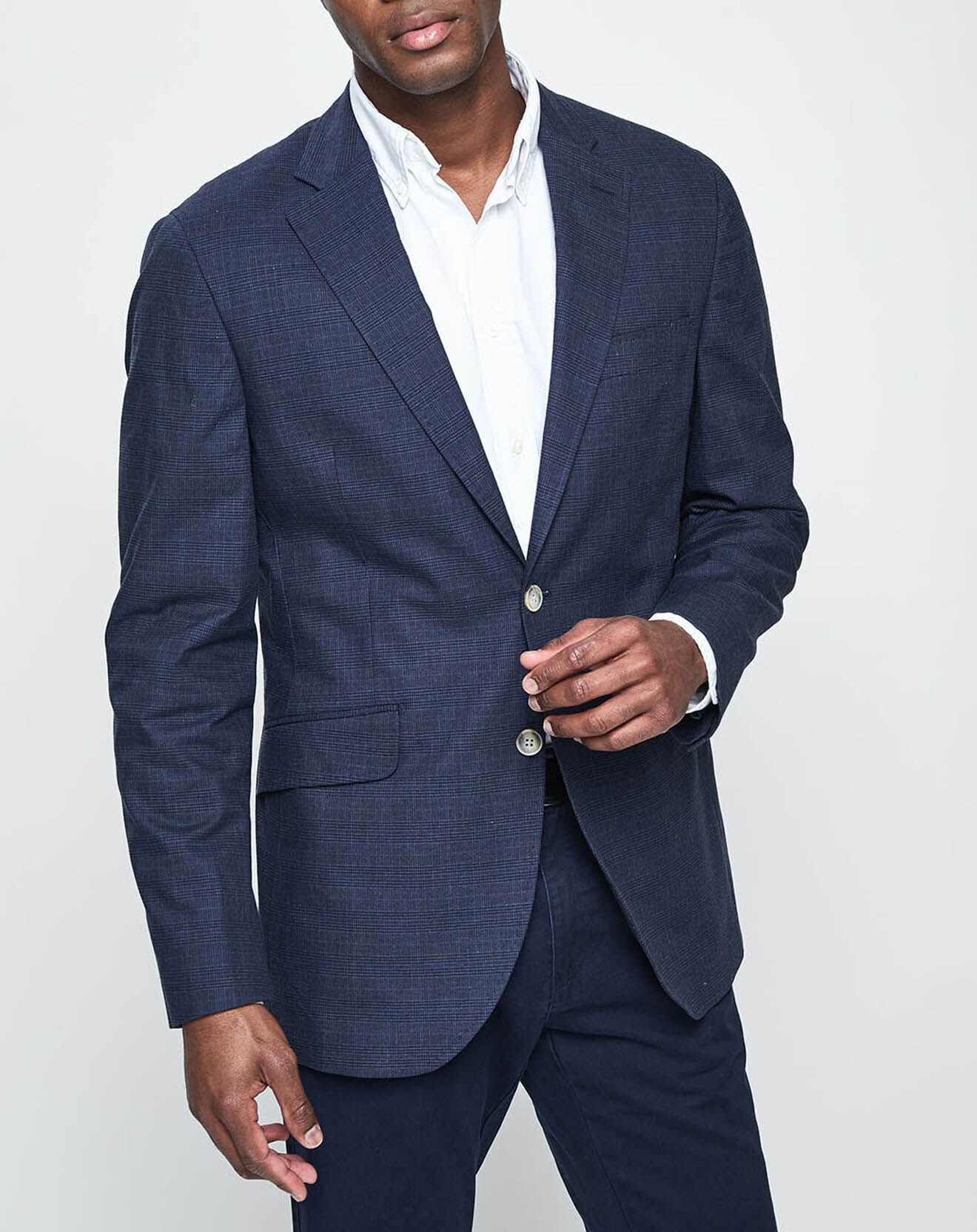 Hackett London Veste Stretch prince-de-galles bleue