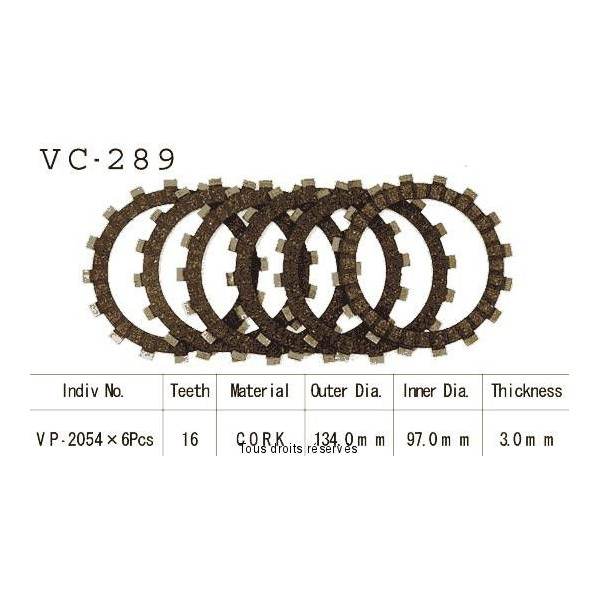 Kyoto - Disques garnis d'embrayage VC289