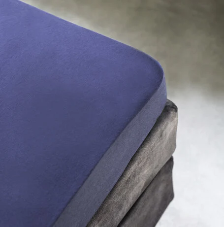 Hoeslaken Egyptisch Katoen Stretch - Splittopper - Navy