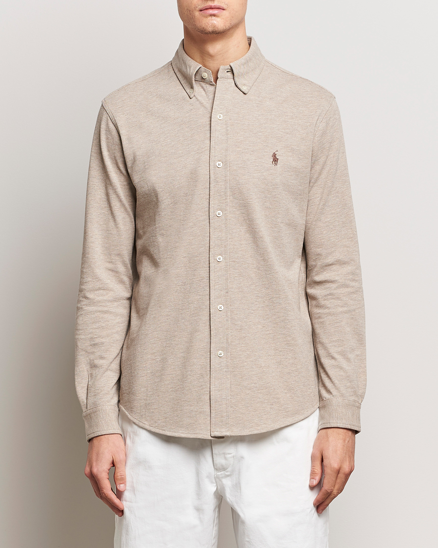 Polo Ralph Lauren Featherweight Mesh Shirt Tuscan Beige Heather