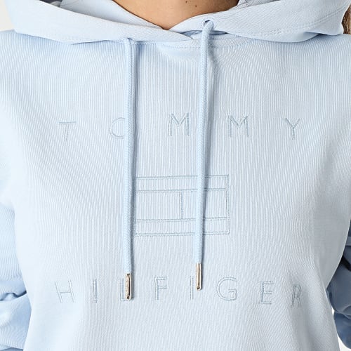 Sweat Capuche Femme Regular Metallic 4636 Bleu Clair