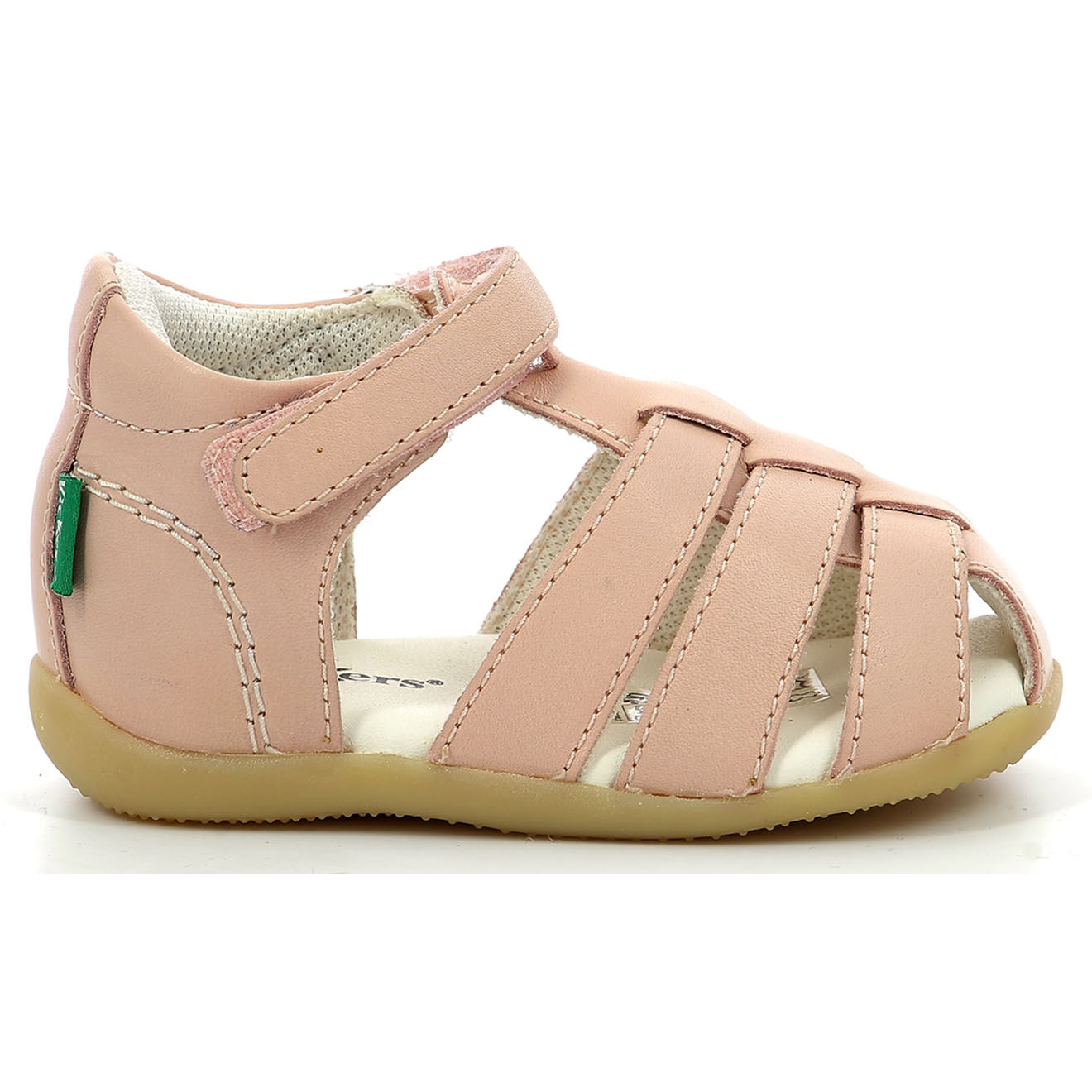 Kickers Sandales en Cuir Bigflo-2 rose clair