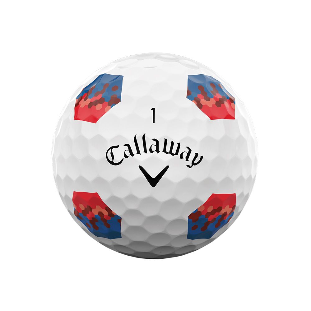 Chrome Tour TruTrack 24 Golfball Hvit/Blå/Rød