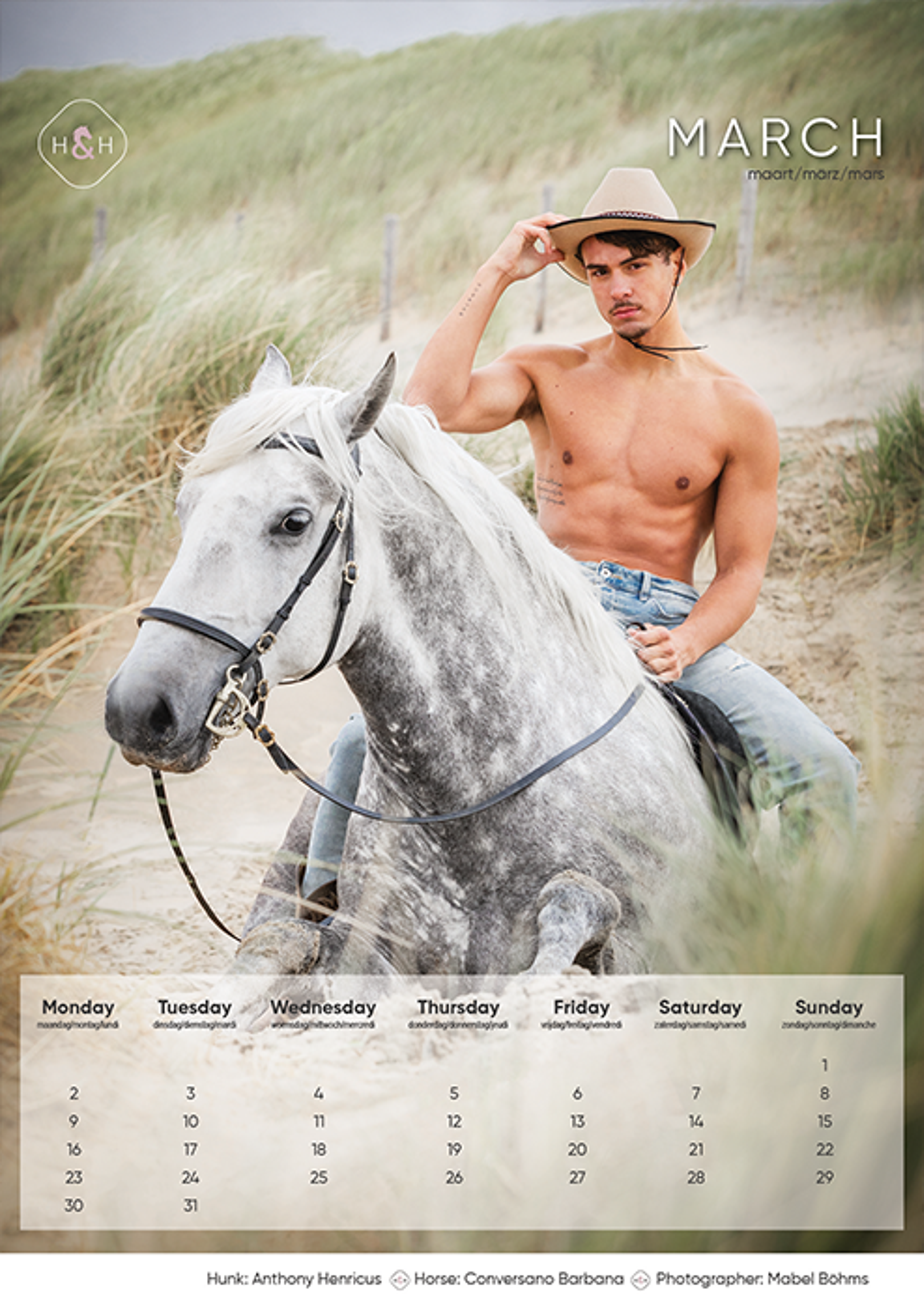 Horse and Hunk kalender 2026
