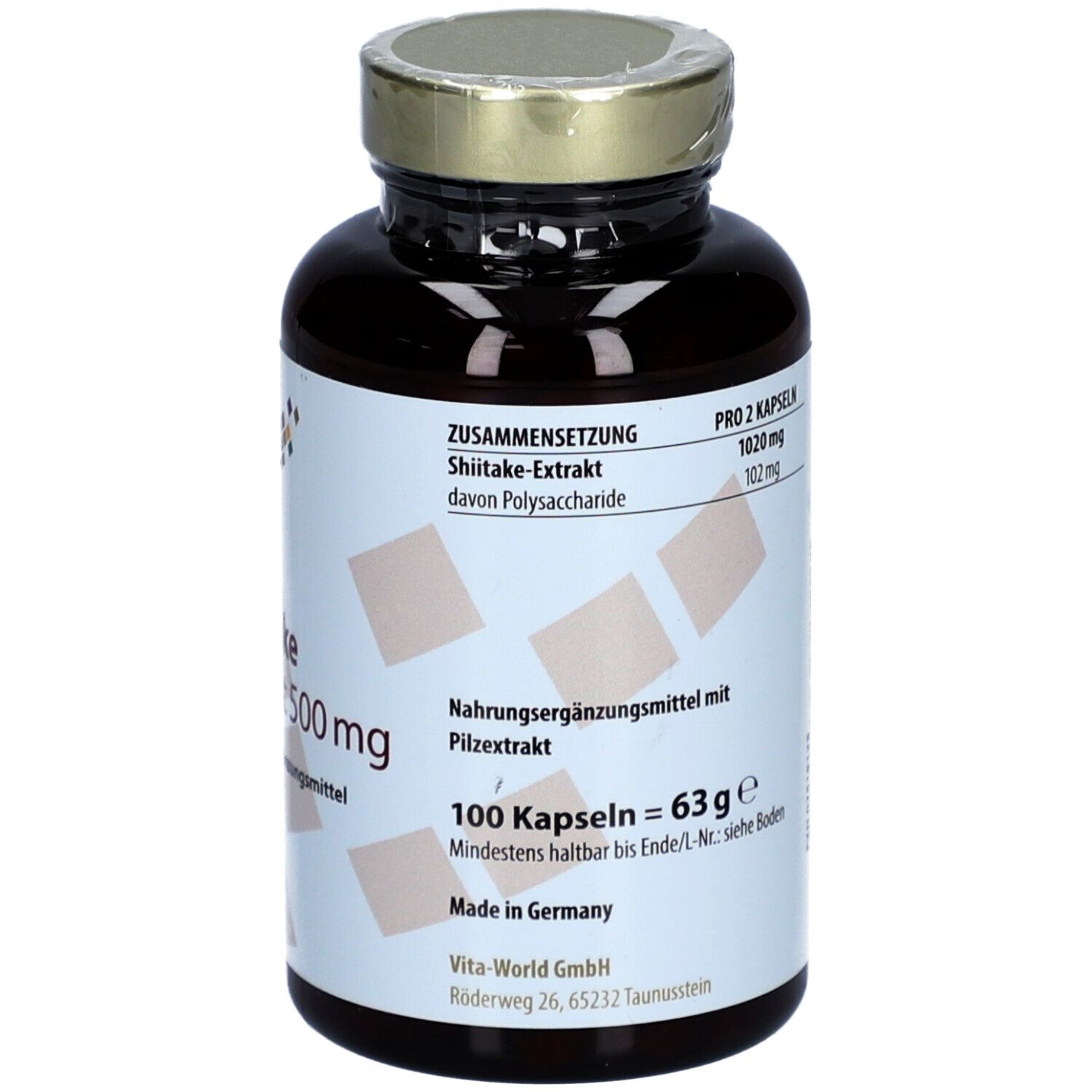 VITAWORLD Shiitake Extrakt 500 mg