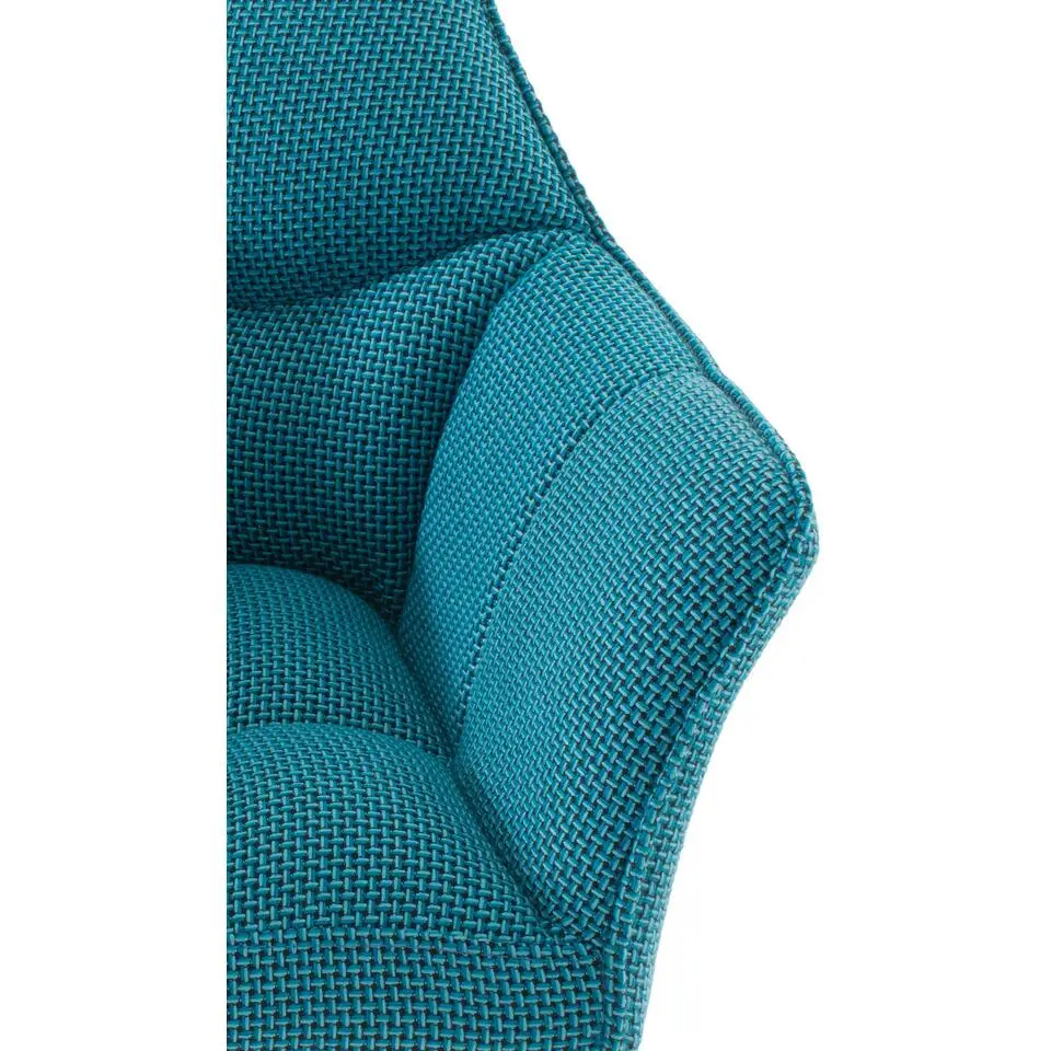 CLP Lounger Damaso zwart Frame - Stof - turkis