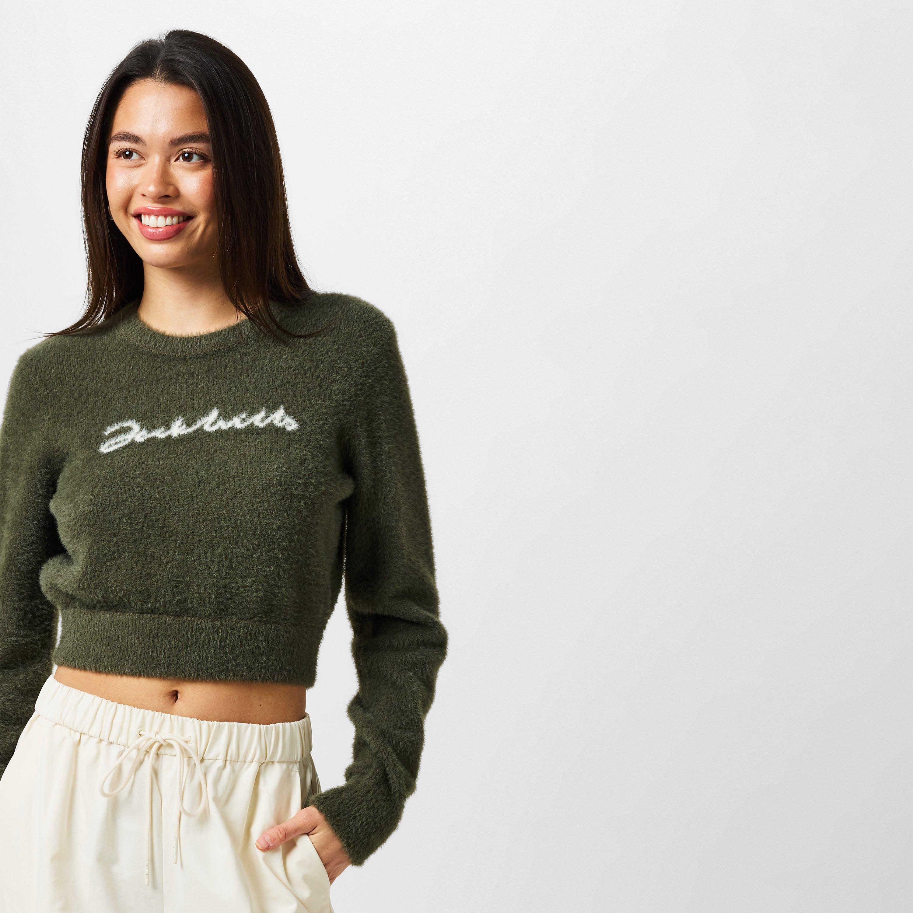 Jack Wills JW Knit Jacquard Cropped Sweatshirt
