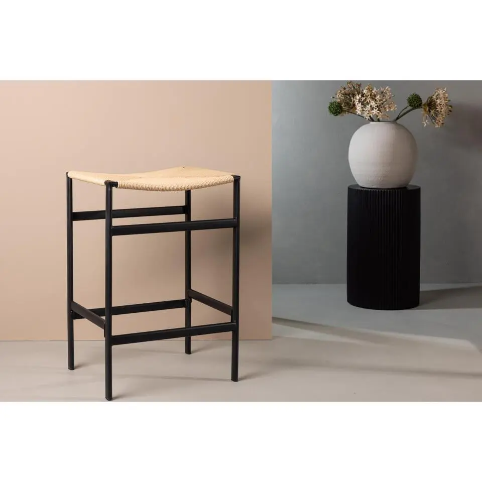 Svea - Polsty barkruk 63 cm - rattan - naturel