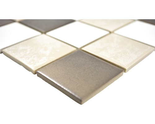 Keramische mozaïek CD 218 vierkant 30,6x30,6 cm mix beige-bruin