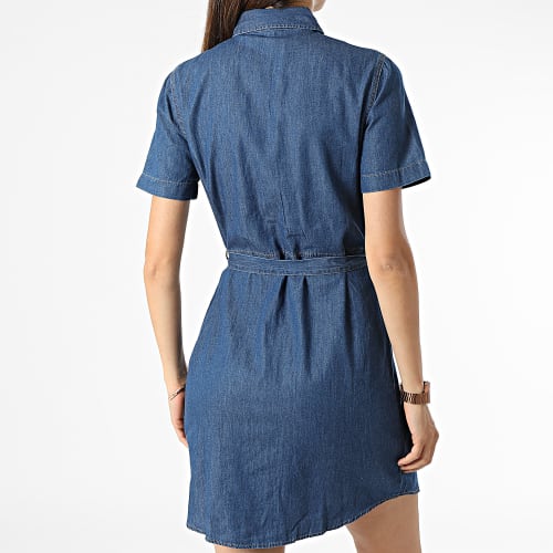 Robe Jean Manches Courtes Femme Bella Bleu Denim