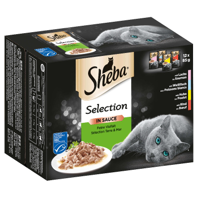 Sheba Selection in Sauce Multipack Feine Vielfalt 12x85g