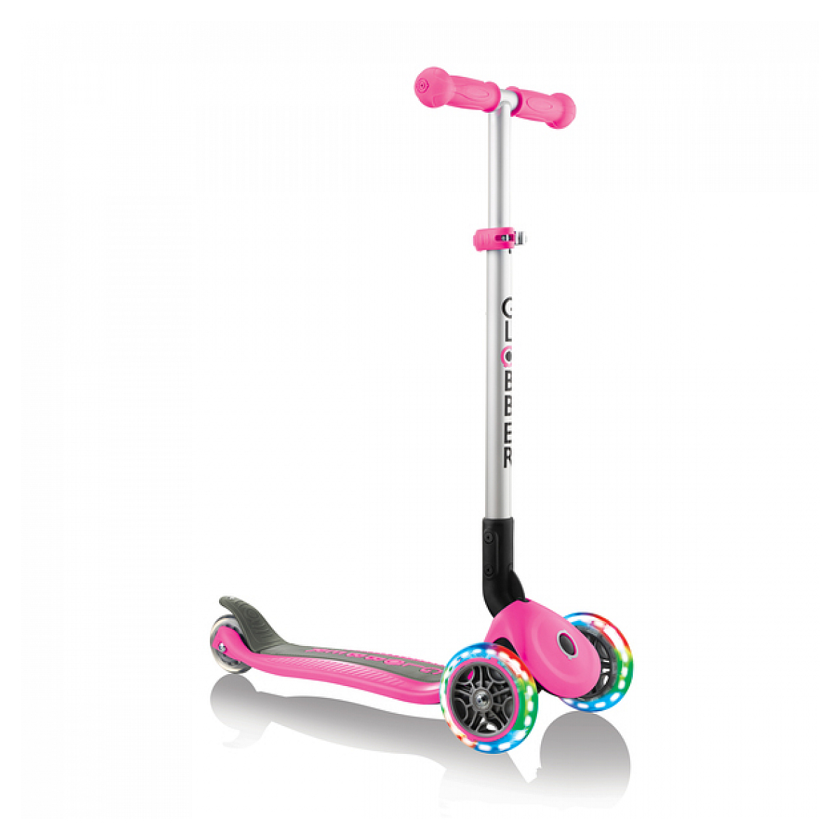 Trottinette enfant lights pliables primo rose fluo-fuchsia