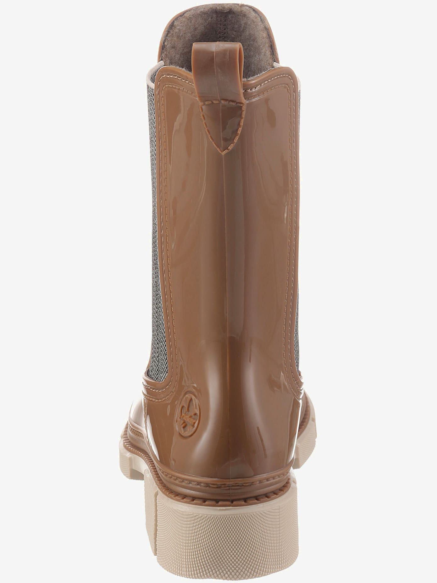 Bottes en caoutchouc à enfiler, empiècements extensibles et rabat