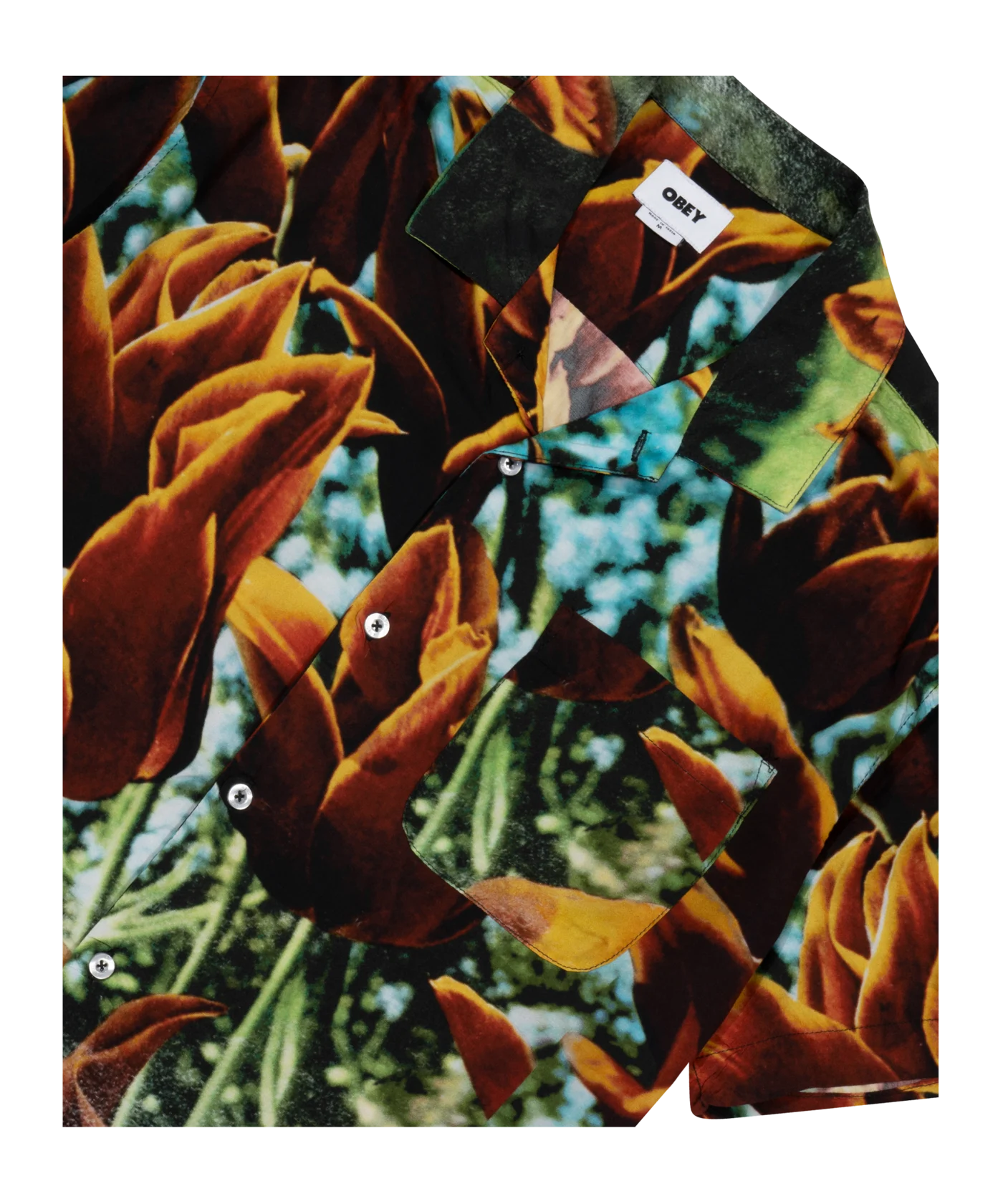 Obey Bloom Woven Hemd Orange