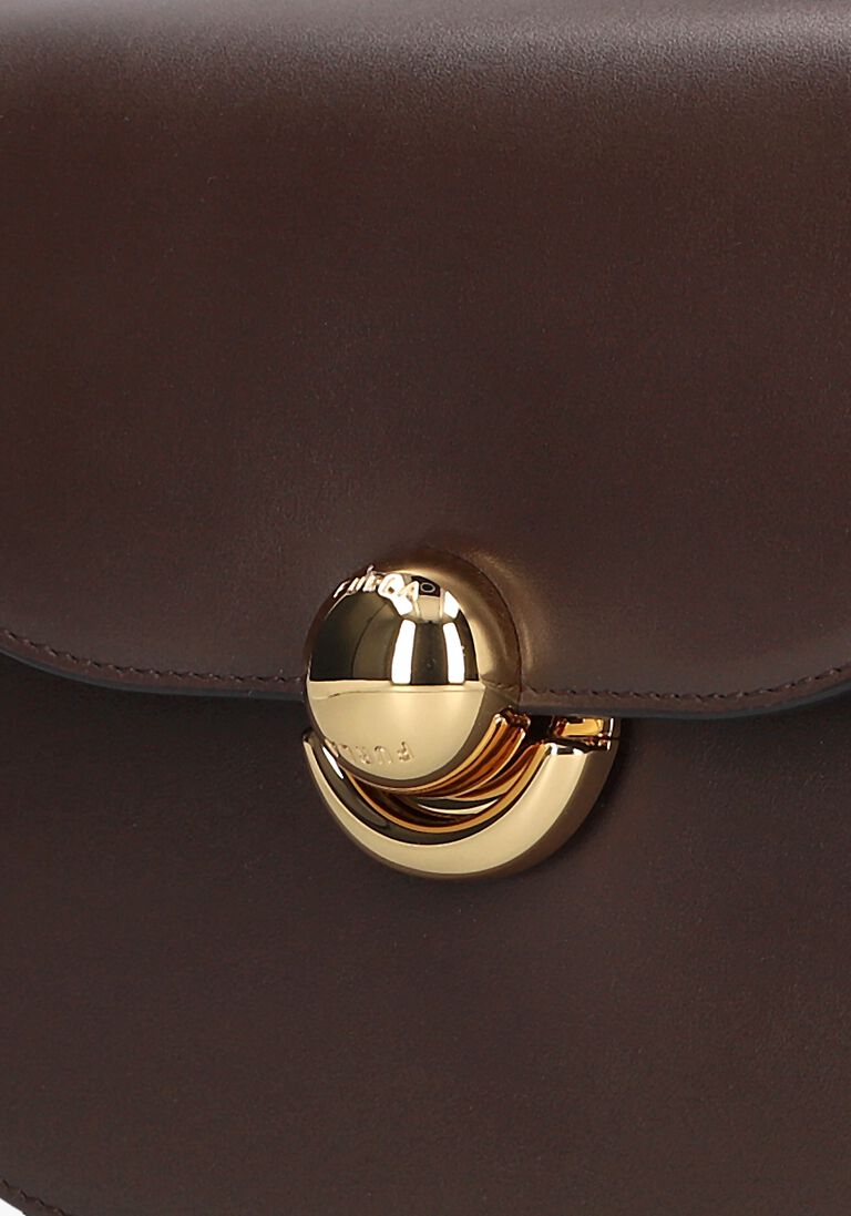 bruine furla schoudertas sfera s crossbody round