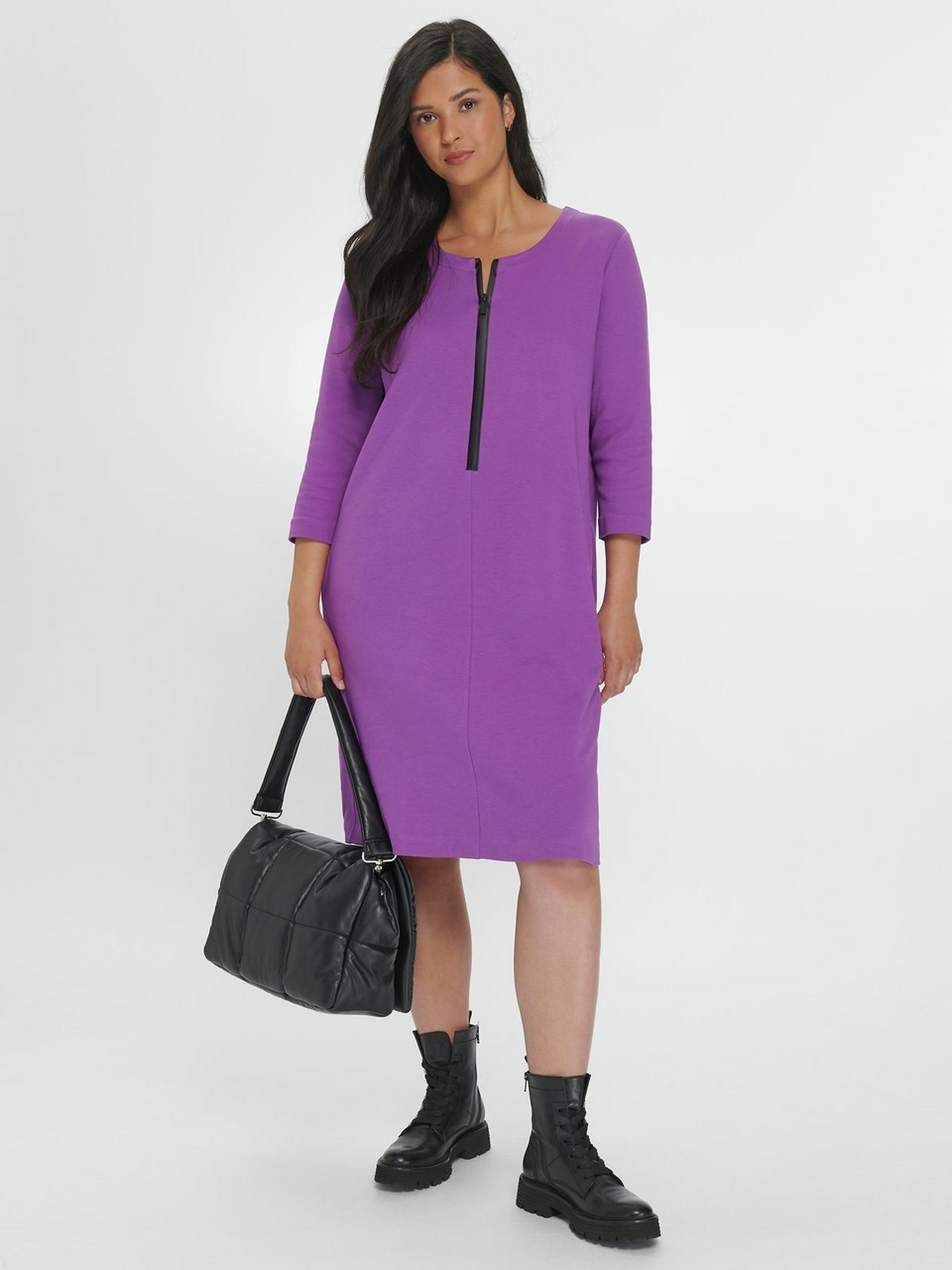 Jersey-Kleid mit 3/4-Arm