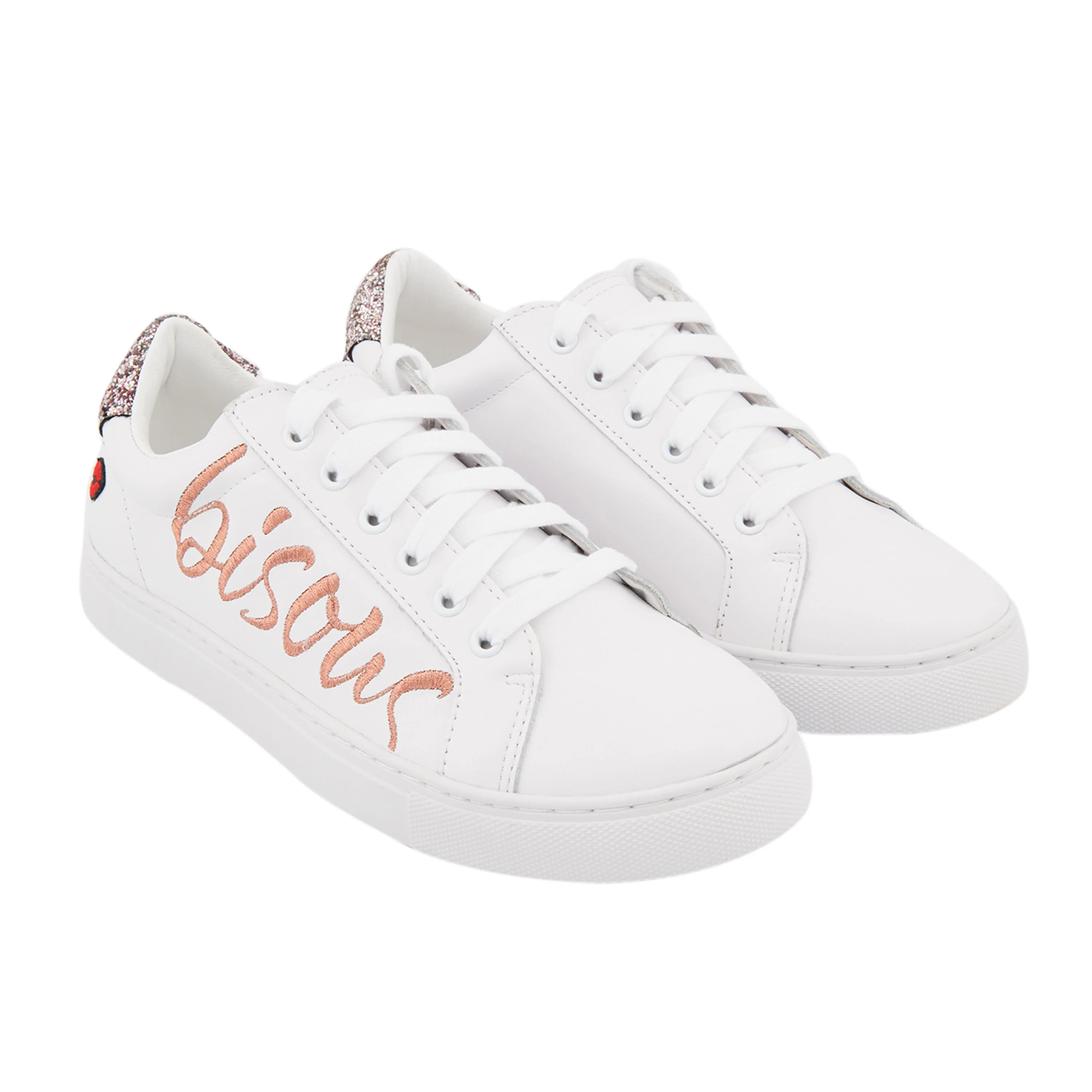SIMONE BISOUS - Sneakers en cuir | Blanc