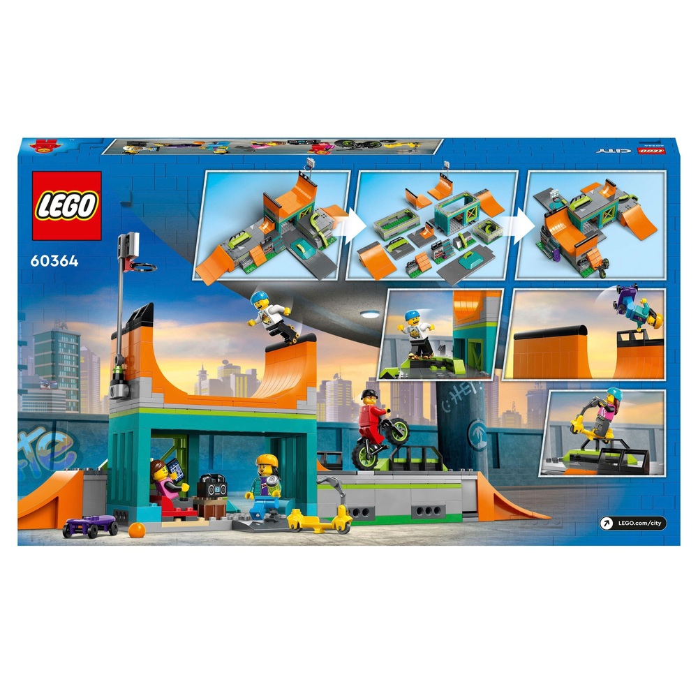 LEGO City 60364 Street Skate Park Set Skateboard Stunts Spielzeug