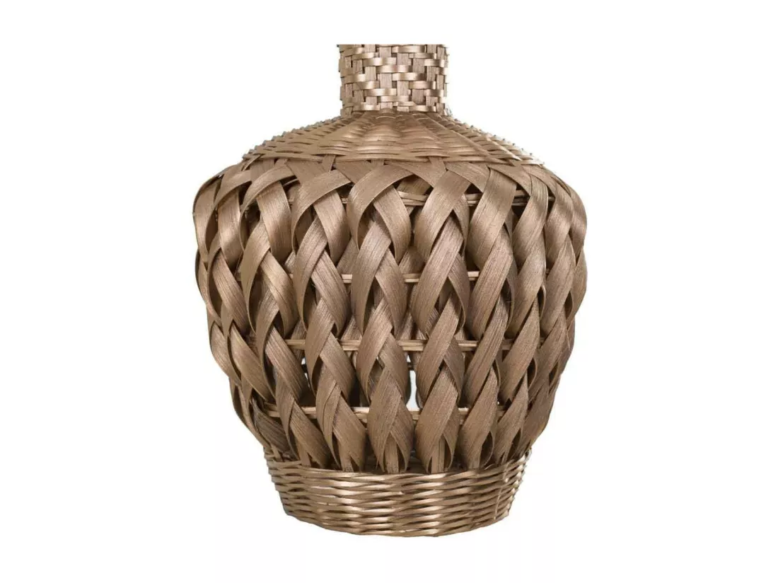 Vase en bambou laqué doré 15x26x36h