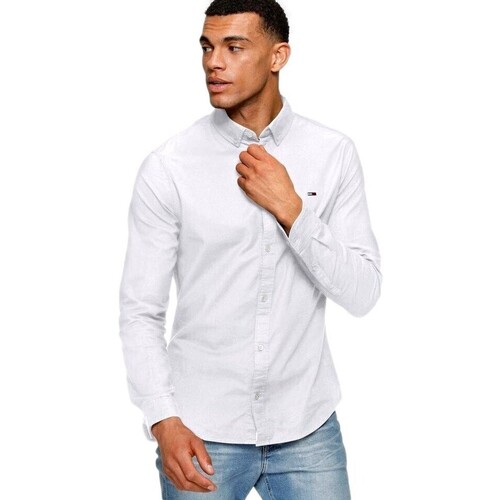 Tommy Jeans - CAMISA OXFORD REGULAR HOMBRE DM0DM18335 Blanco