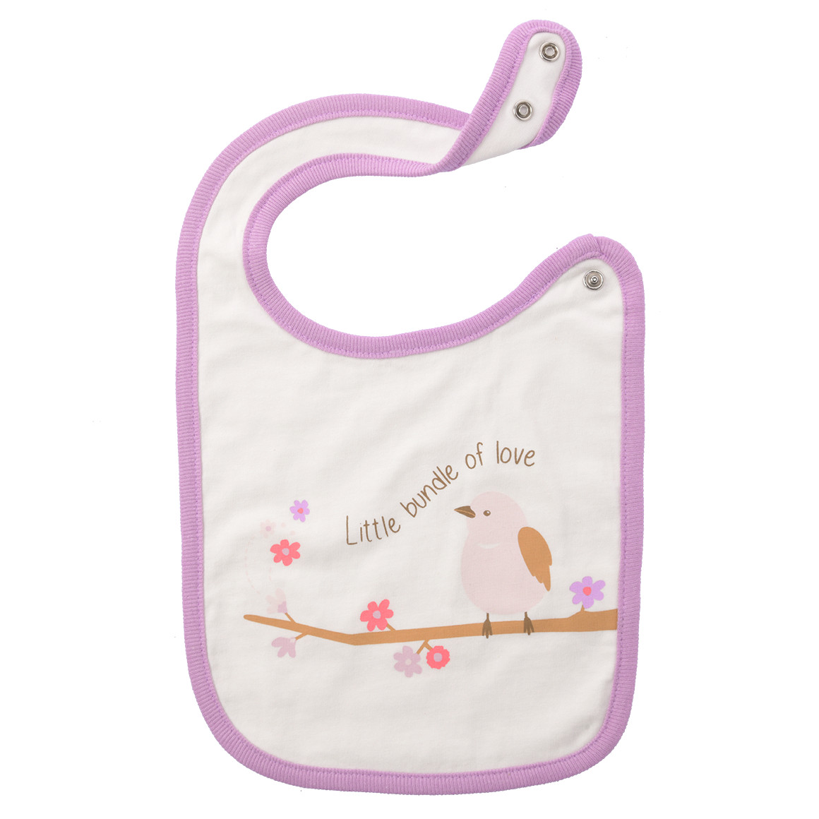 Topomini 3 Baby Lätzchen mit Motiven altrosa / weiss