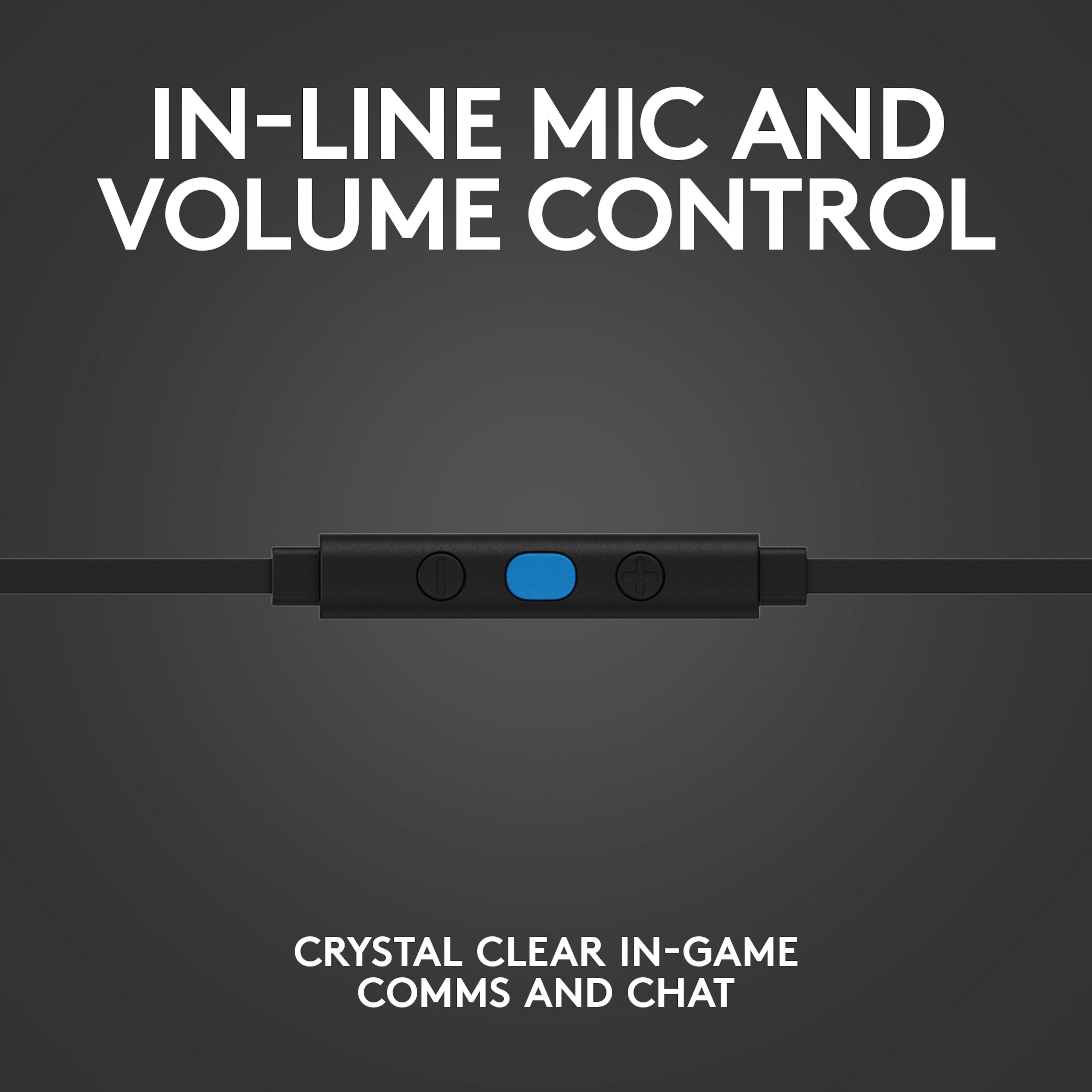 Logitech G 333 In-ear-gaminghodetelefoner Svart