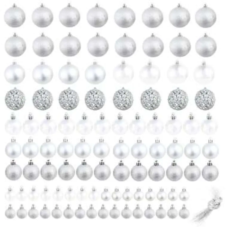 vidaXL - Kerstbal - Zilver - Kunststof - 100 stuks
