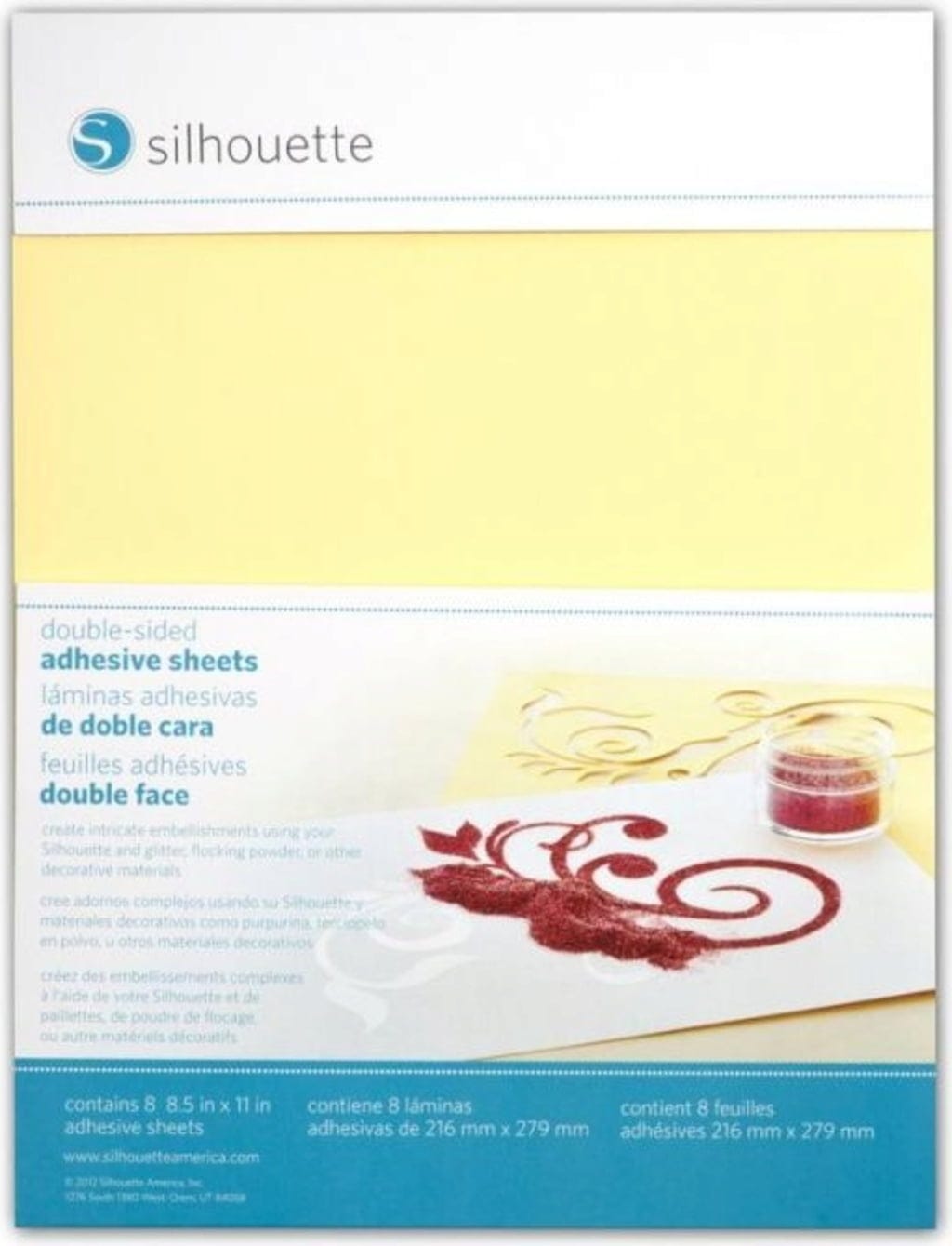 Silhouette  Double-Sided Adhesive Sheet - 21,6 x 27,9 cm    Doppelseitige Klebebögen für präzise Dekoreffekte