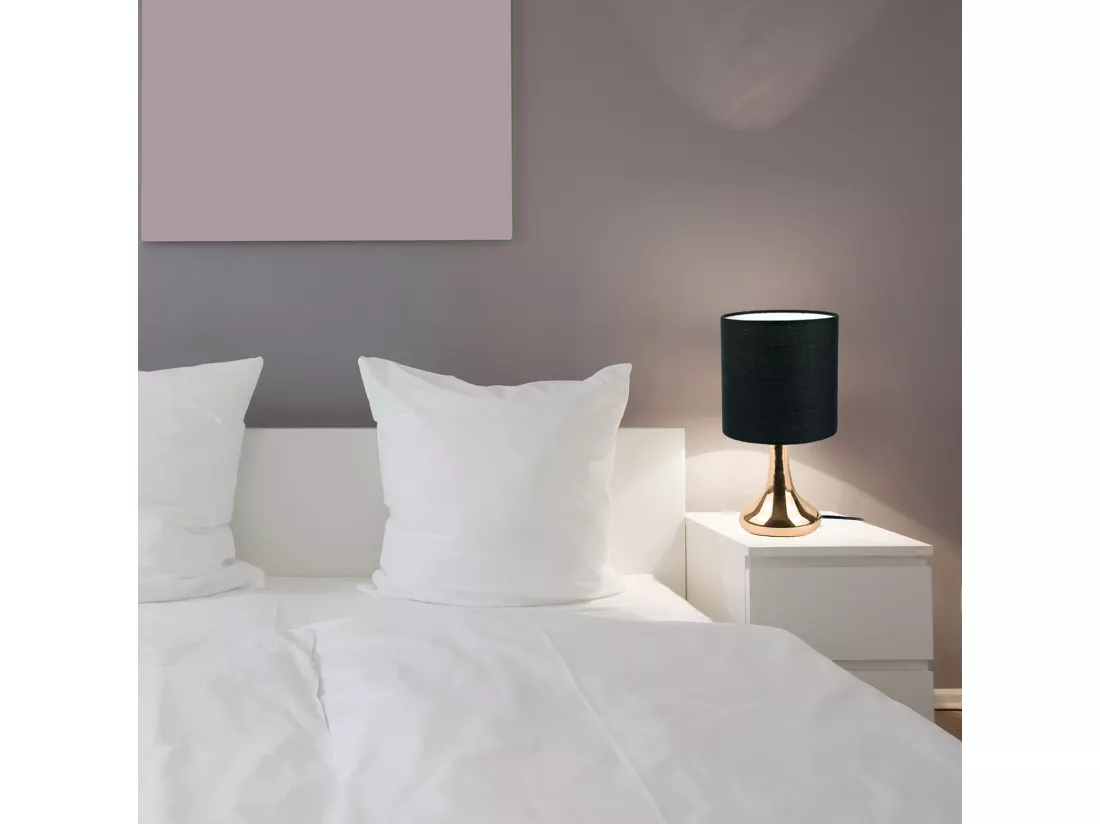 Lampe Touch Dore Noir