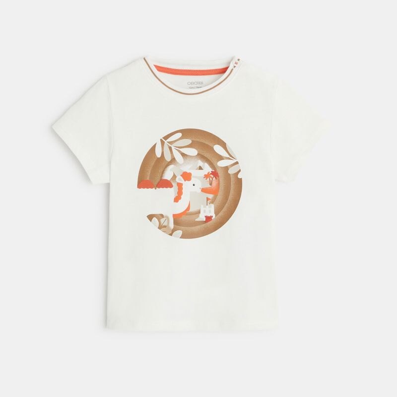 T-shirt chameau blanc bébé garçon Blanc