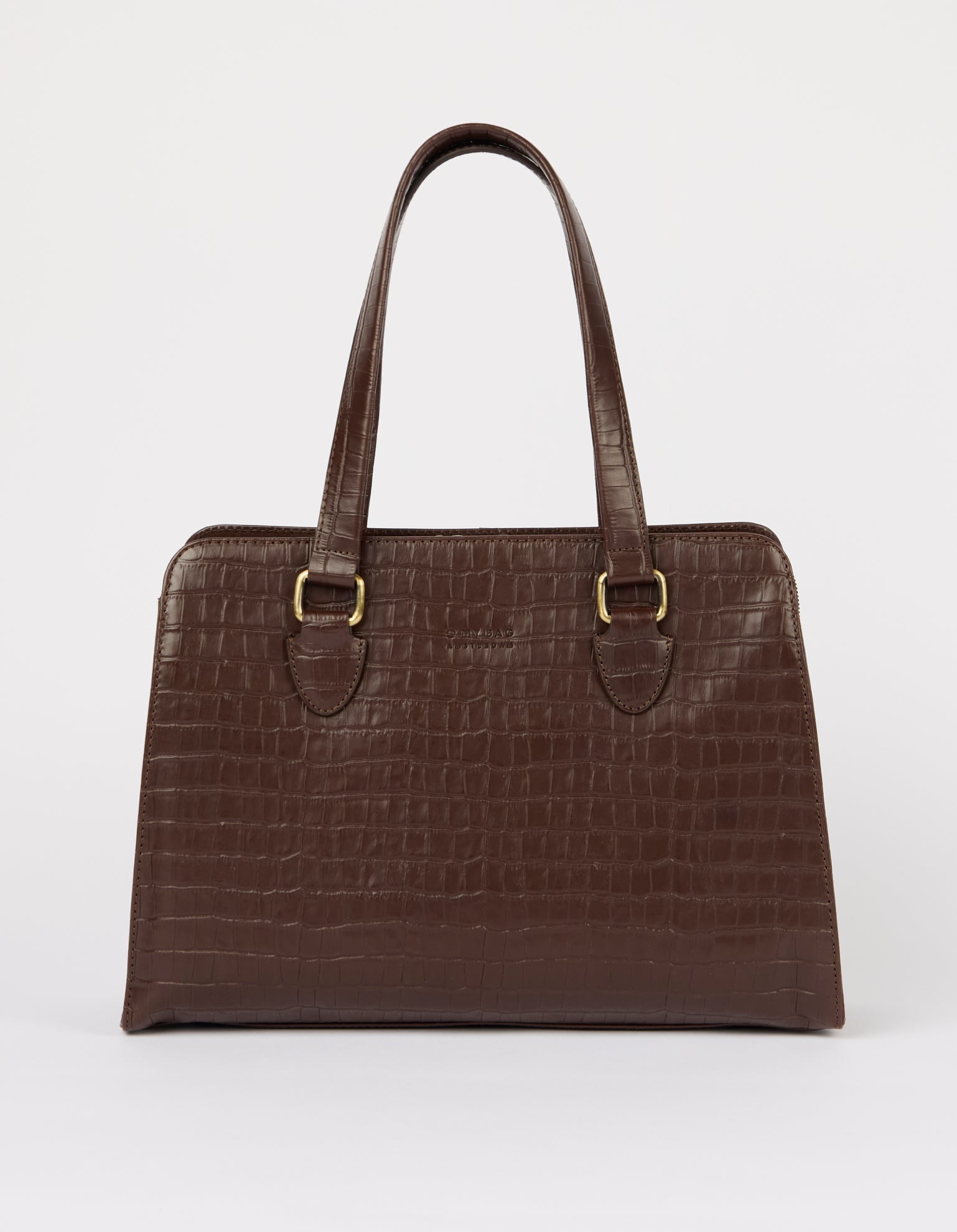 Blair - Chocolate Croco Print Leather