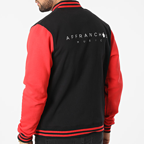 Veste Teddy Silhouette Noir Rouge Blanc