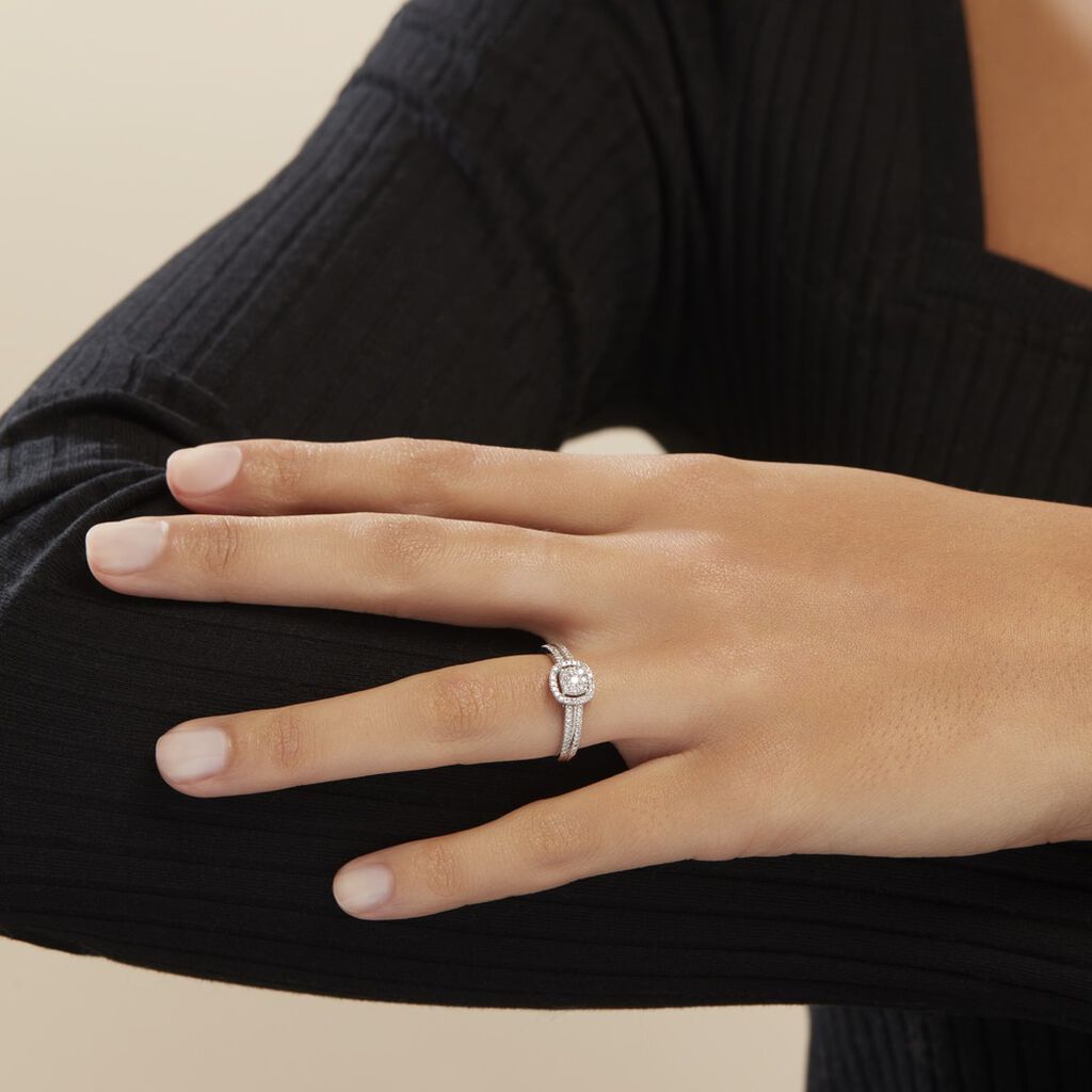 Bague Eleonoora Platine Blanc Diamant