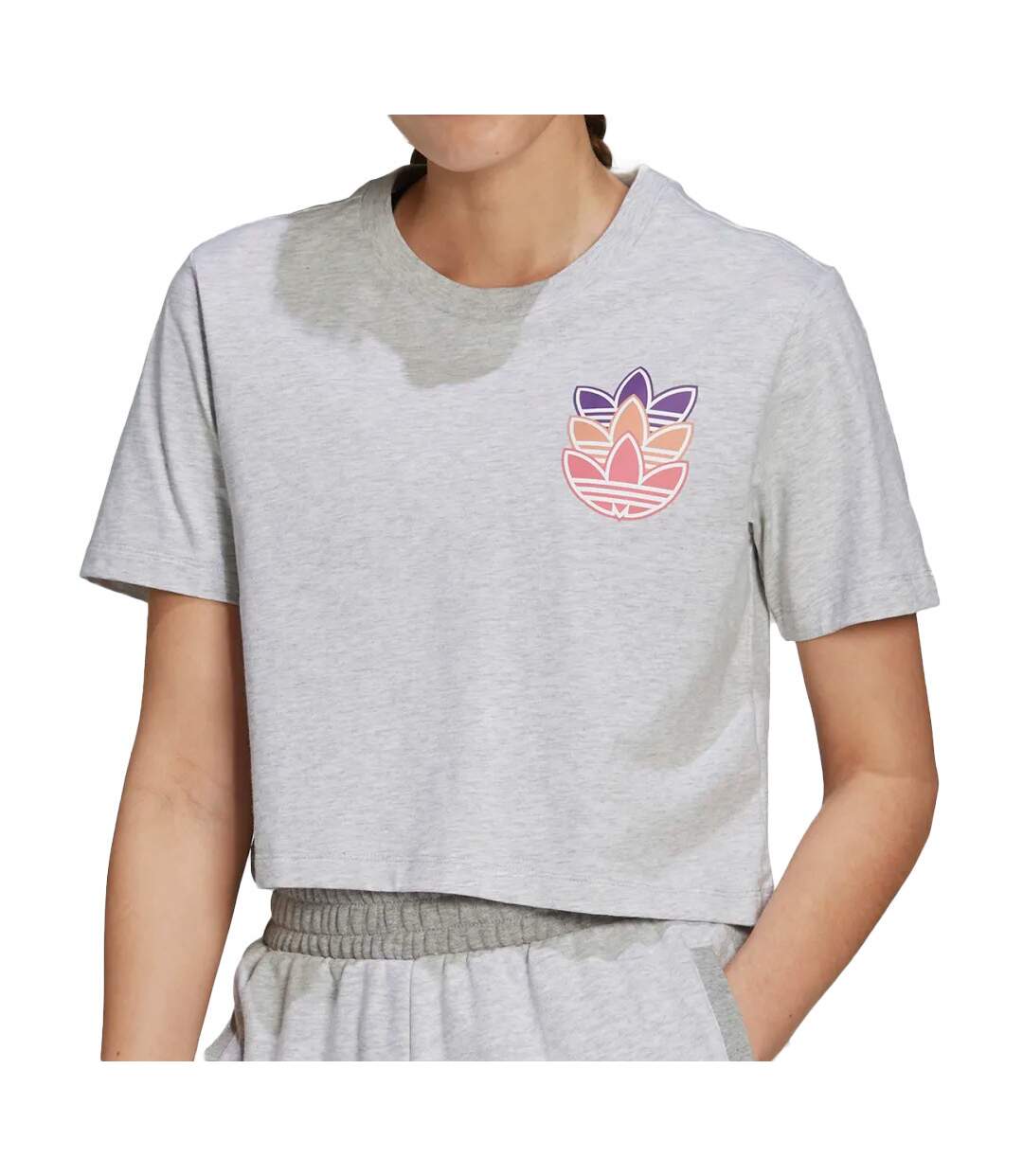 T-shirt Gris Femme Adidas H22755