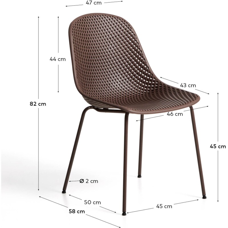 Chaise d’extérieur Quinby marron