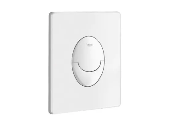 Grohe Pack WC suspendu sans bride Bau Ceramic + abattant + plaque blanche + bâti Grohe