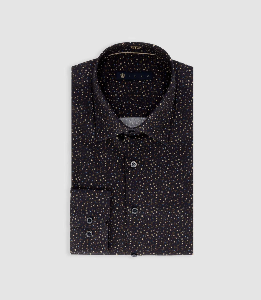 Chemise imprimée floral marron PERLO