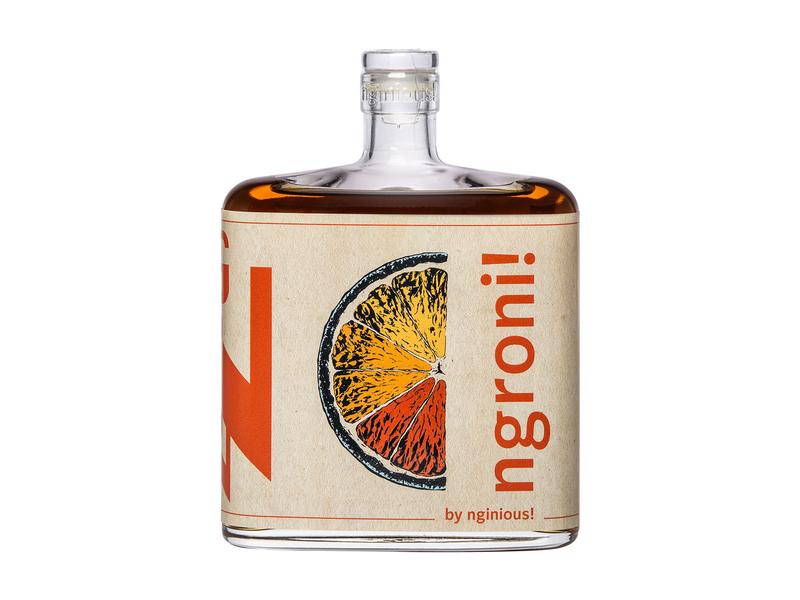 nginious ngroni! 0.5 l Aromatische Spirituose auf Basis von Gin, Wermut und Schweizer Bitter