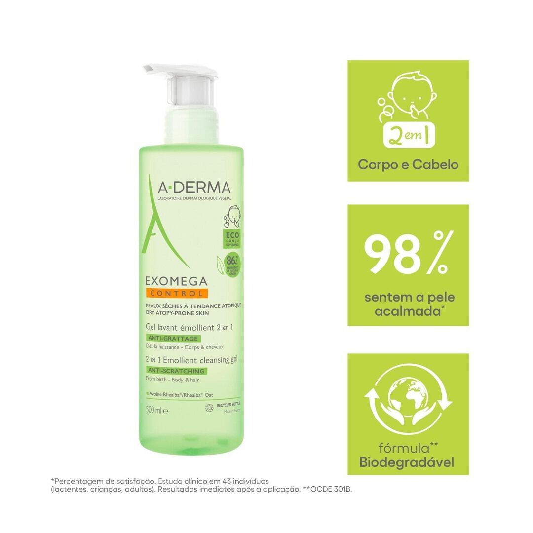 Exomega Control Gel Corpo e Cabelo - 500ml