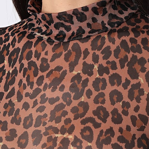 Tee Shirt Manches Longues Femme Penelope Marron Léopard