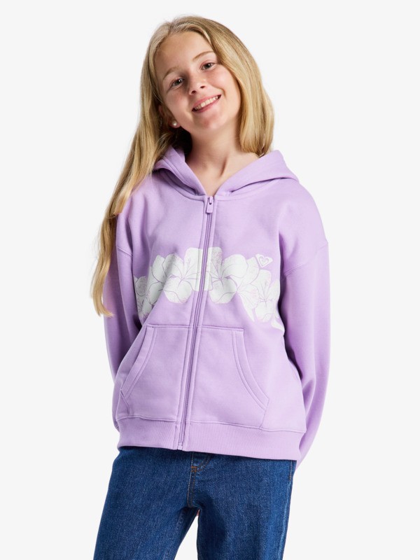 Midnight Hike Brushed Sweat à capuche zippé Violet Fille 4-16