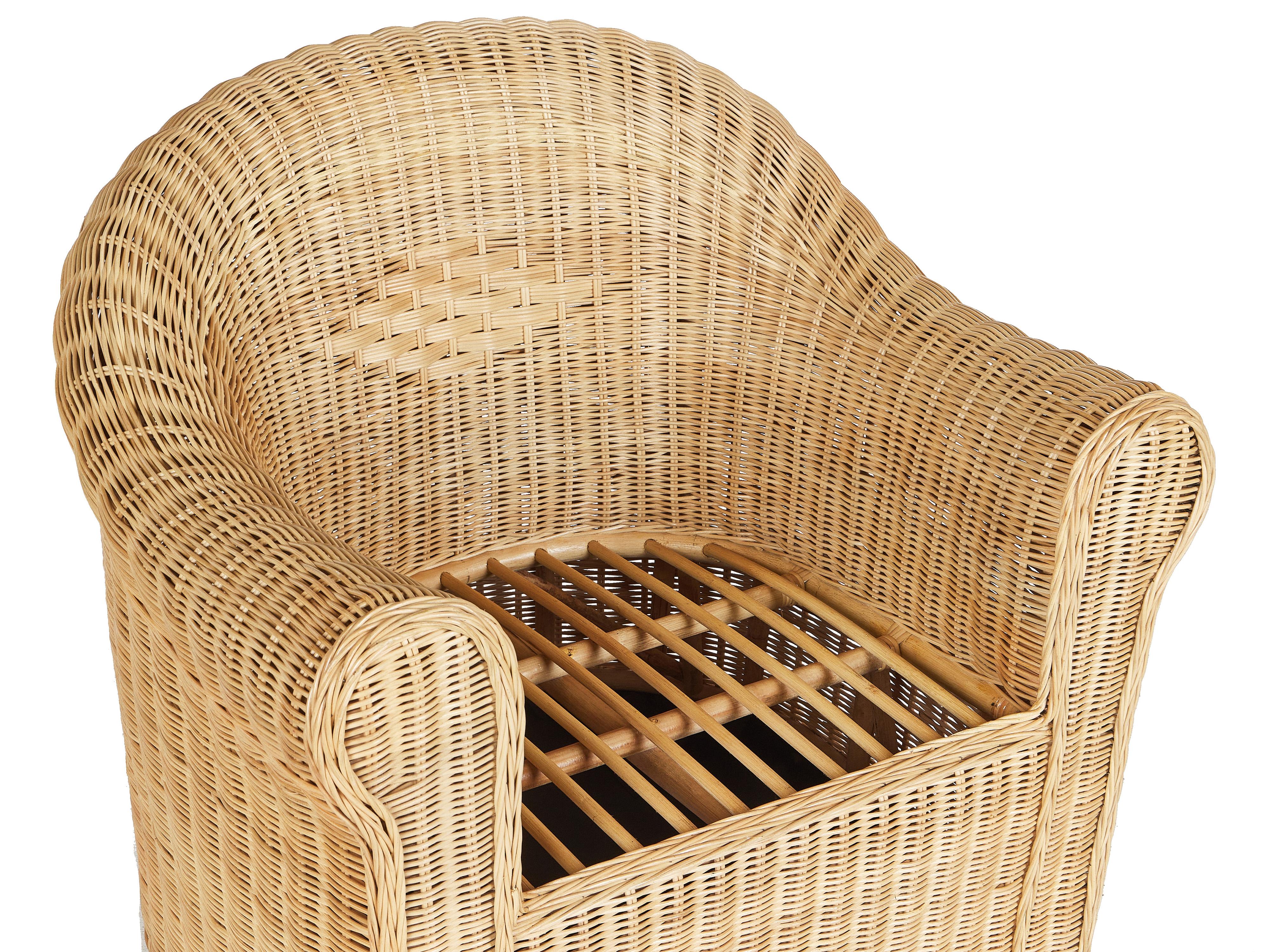 Loungeset met tafel 5-zits LIVADEIA Rotan Natuurlijk