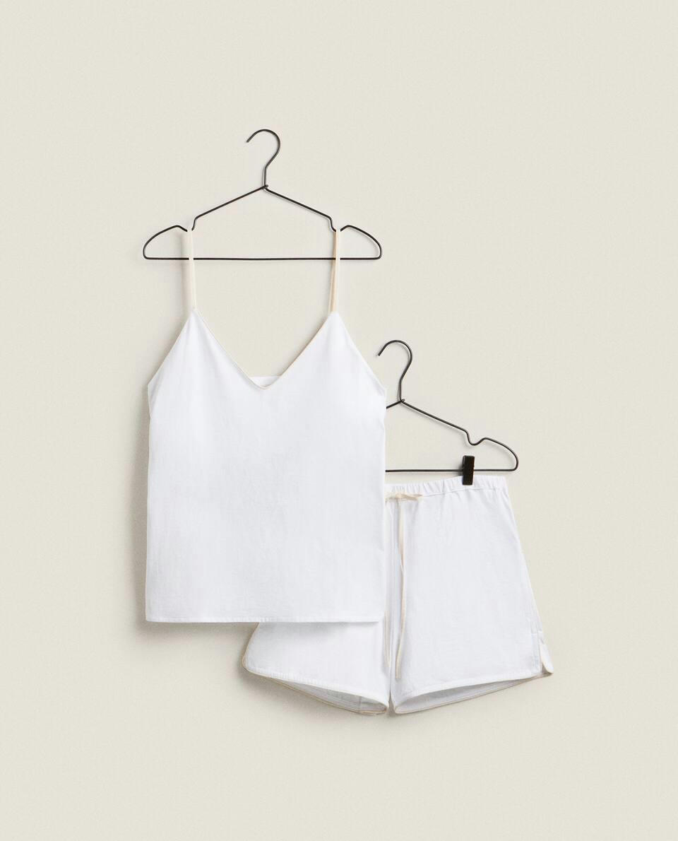 Blusa de algodão com acabamento em viés