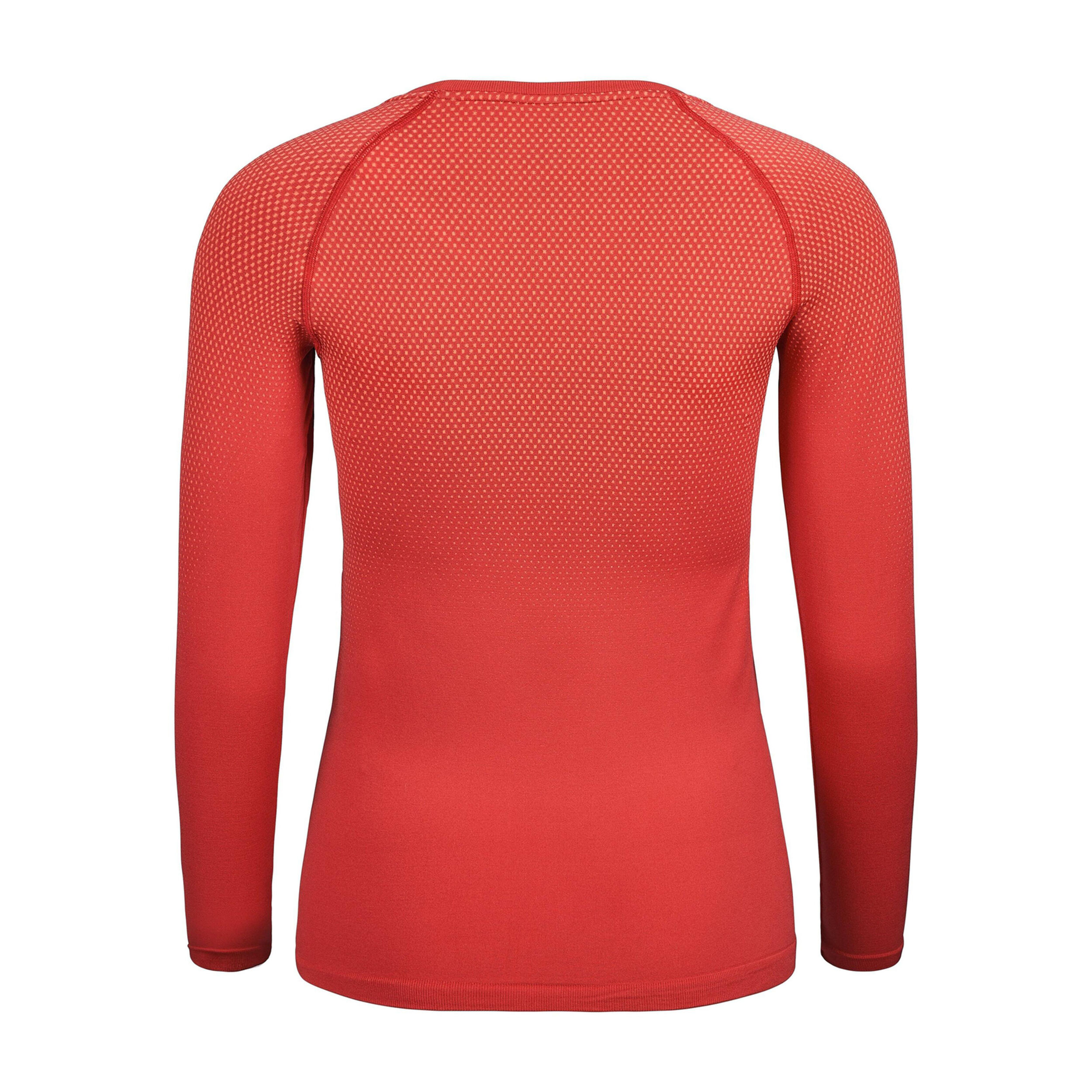 Odlo BL Top Crew Neck Performance Light Eco Haut Manches Longues Femmes - Rouge