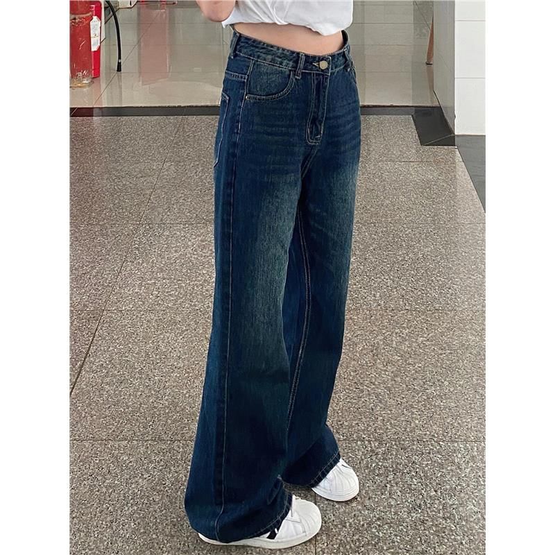 Girliepairs - High Waist Washed Flared Jeans