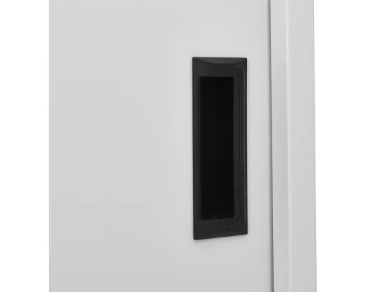 Armoire à bureau porte coulissante Gris clair 90x40x180cm Acier
